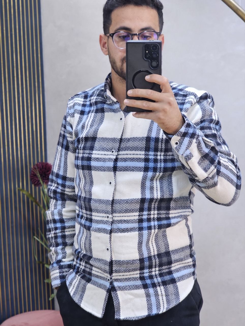 قميص رجالي ثوب قطن غليظ