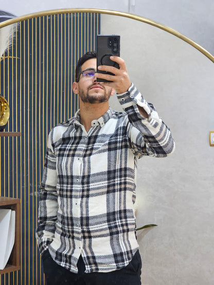 قميص رجالي ثوب قطن غليظ