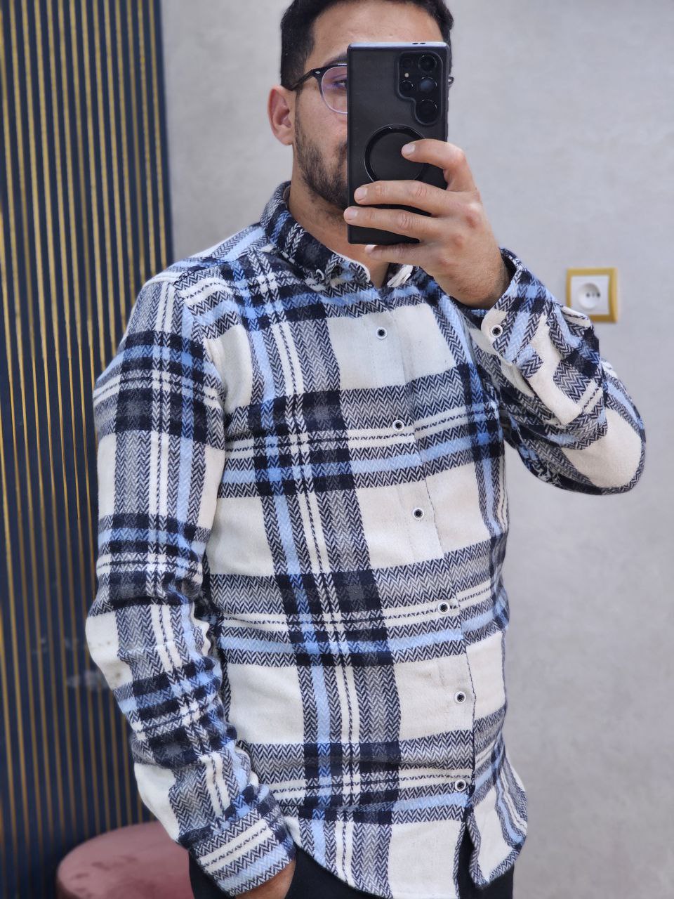 قميص رجالي ثوب قطن غليظ